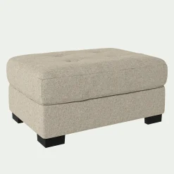 Pouf coffre en tissu - beige