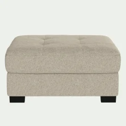 Pouf coffre en tissu - beige