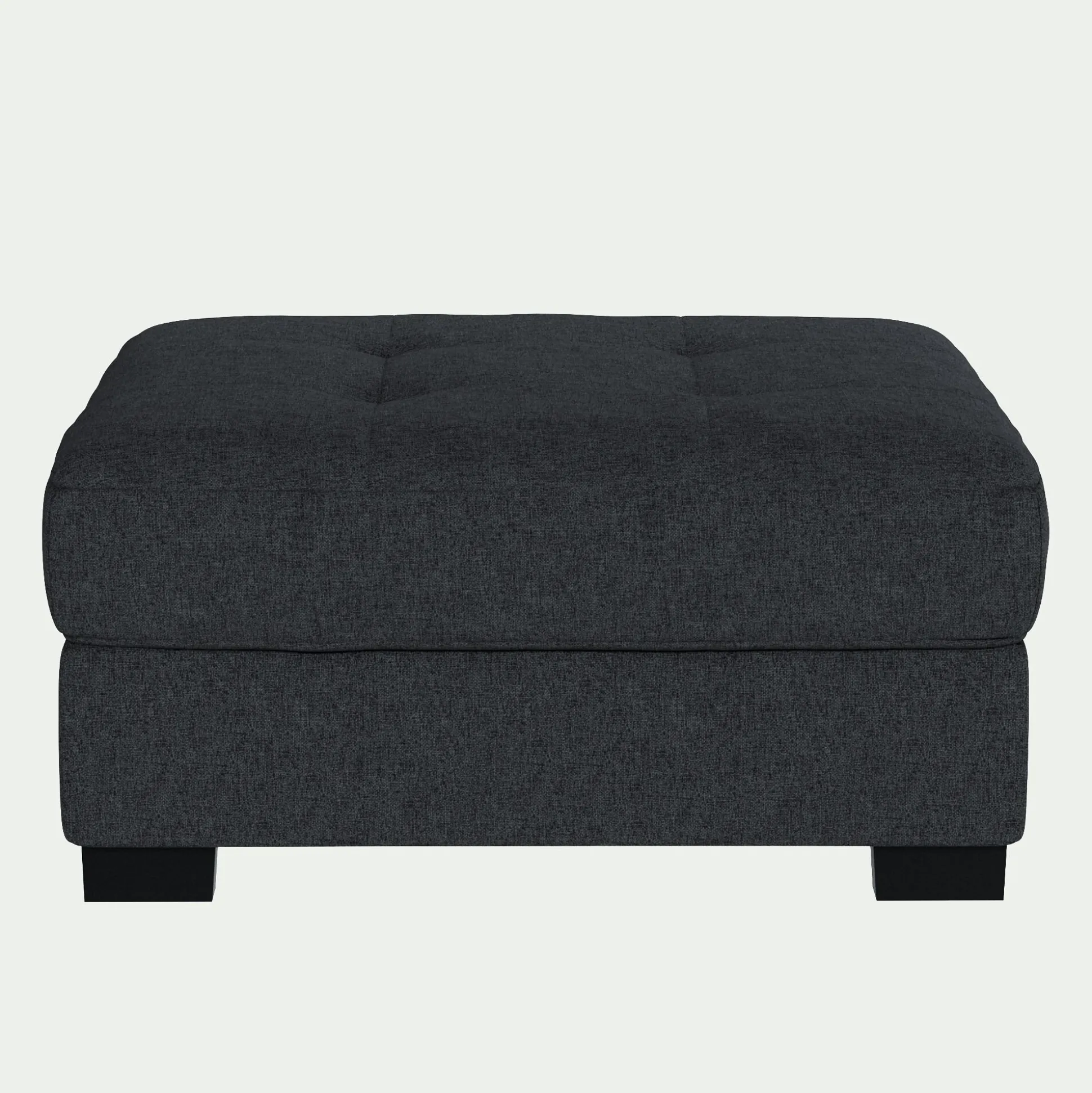 Pouf coffre en tissu - gris anthracite