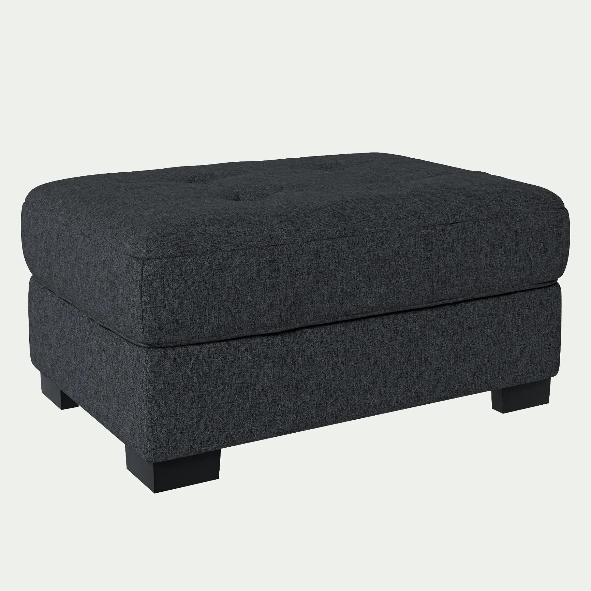 Pouf coffre en tissu - gris anthracite
