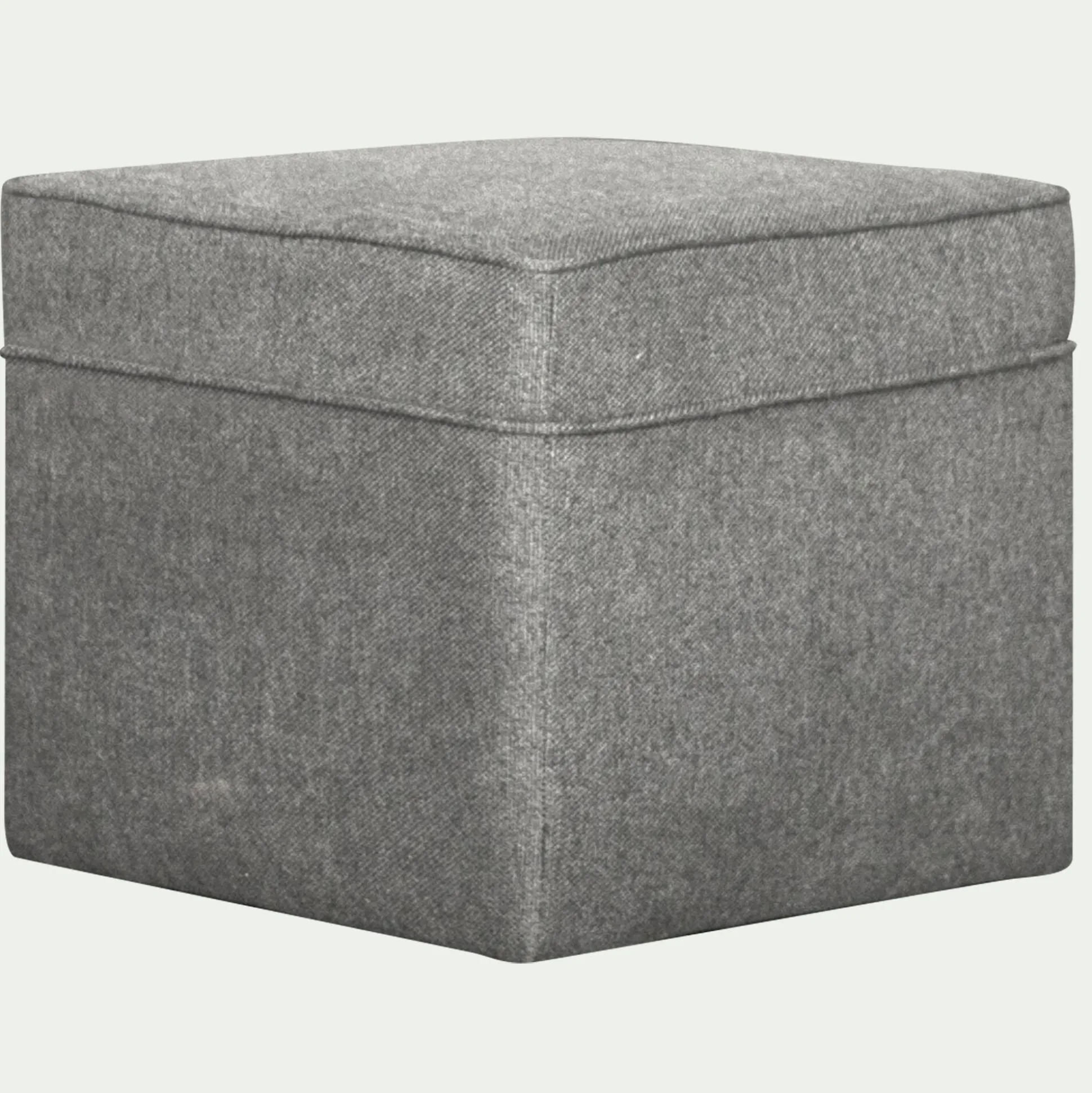 Pouf en tissu - gris moyen