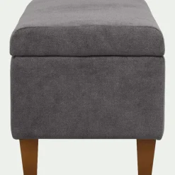 Pouf en tissu avec coffre - gris restanque