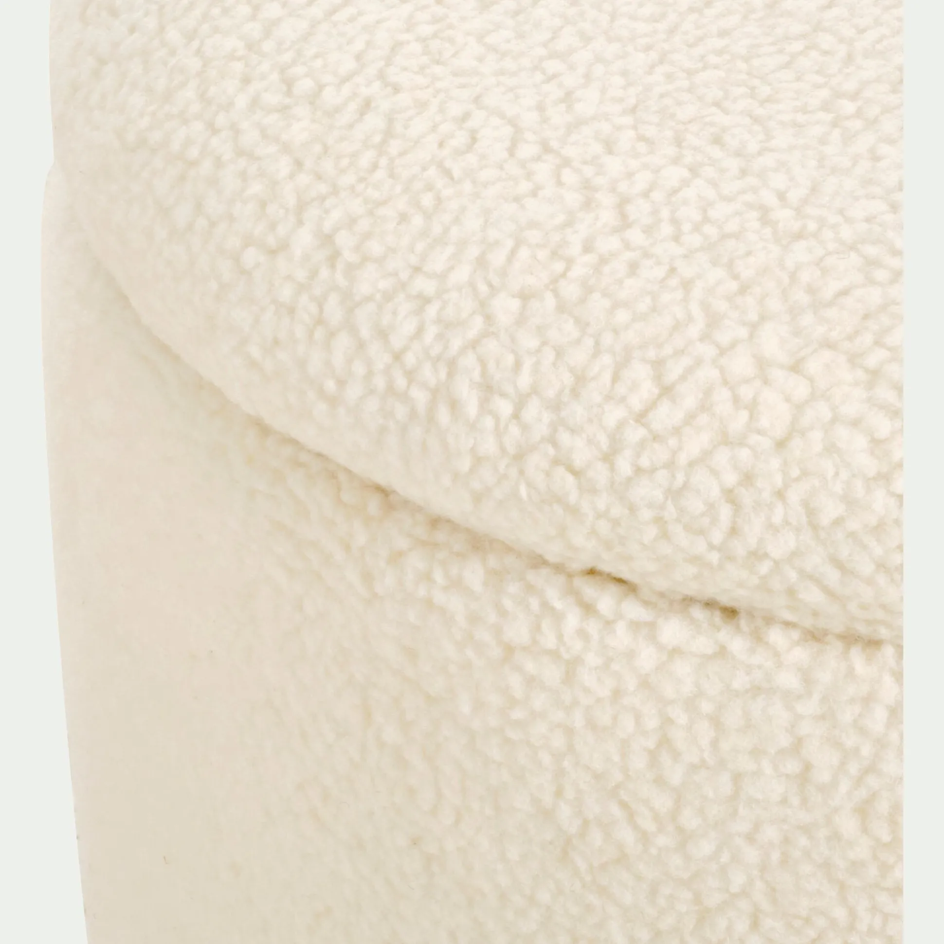 Pouf en tissu avec coffre de rangement - blanc H43cm