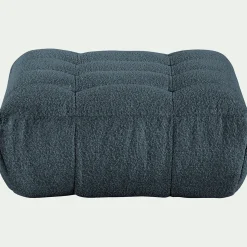 Pouf en tissu bouclette - bleu
