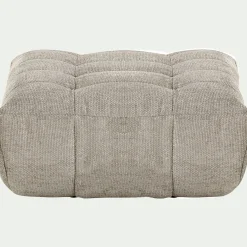 Pouf en tissu chenille - beige roucas