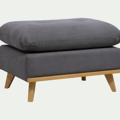 Pouf en tissu cosmo - gris anthracite