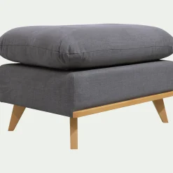 Pouf en tissu cosmo - gris anthracite