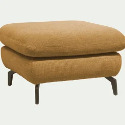 Pouf en tissu doux tramé - bronze