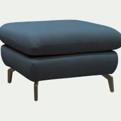 Pouf en tissu doux tramé - bleu