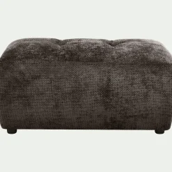Pouf en tissu Eden - marron