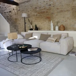 Pouf en tissu genesis - beige