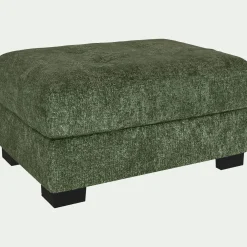 Pouf en tissu Genesis avec coffre - vert cèdre