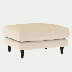 Pouf en tissu joint - beige roucas