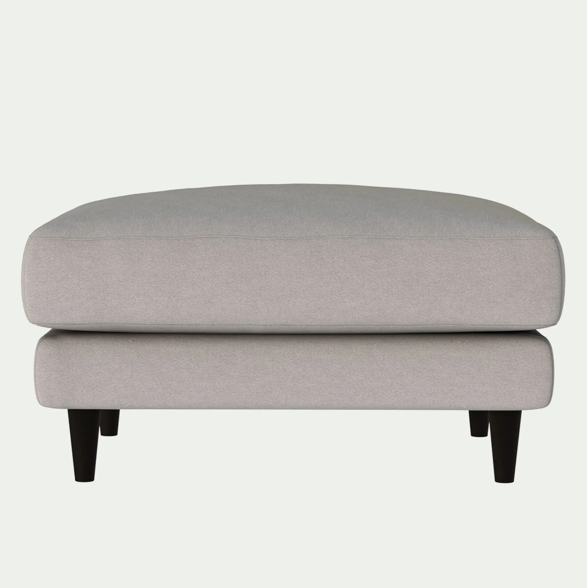 Pouf en tissu joint - gris borie