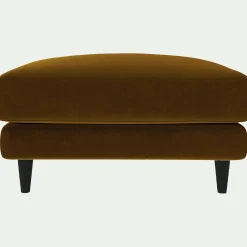 Pouf en tissu velvet - bronze