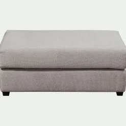 Pouf rectangulaire en tissu Genesis - gris
