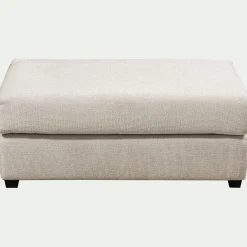 Pouf rectangulaire en tissu Genesis - beige