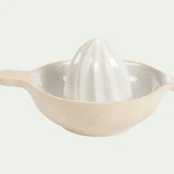 Presse-agrumes en grès D13cm - blanc