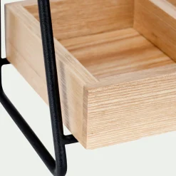 Range couverts en métal et bois - bois clair