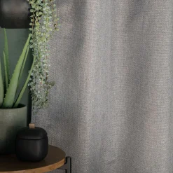 Rideau à œillets en polyester 135x300cm - gris restanque