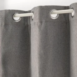Rideau à œillets en polyester 135x300cm - gris restanque