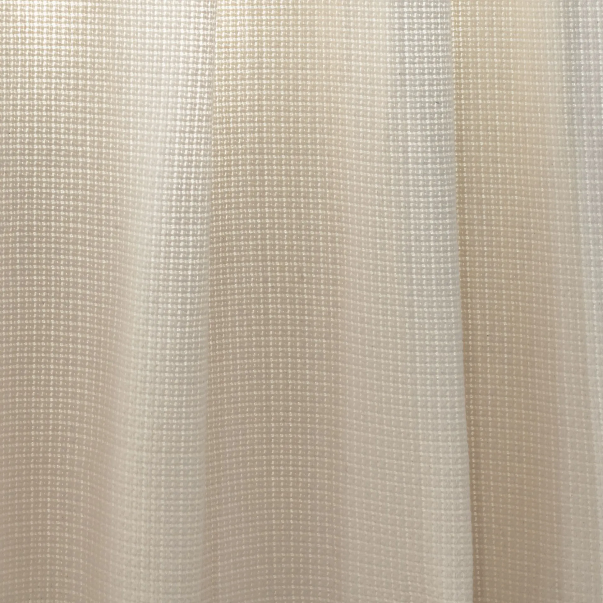 Rideau à passants en polyester texturé 140x250cm - blanc écru
