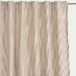 Rideau à pattes cachées en coton à rayures 130x250cm - beige