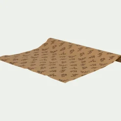 Rouleau de papier cadeau recyclé 70x200cm à motifs - beige (modèle aléatoire)
