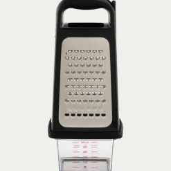 Râpe 4 faces avec récupérateur en inox - noir