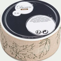 Ruban déco de noël - vert (modèle aléatoire)