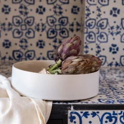 Saladier en grès D26cm - blanc