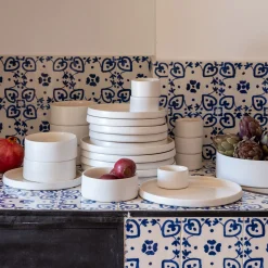 Saladier en grès D26cm - blanc