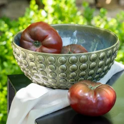 Saladier en grès D24,5cm - vert