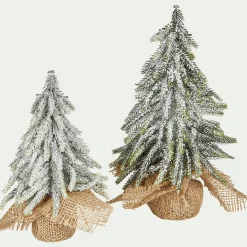 Sapin artificiel à poser D16xH27cm - blanc