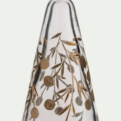 Sapin déco à poser en verre H19cm - transparent