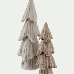 Sapin décoratif à poser en porcelaine - beige