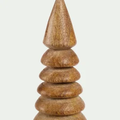 Sapin décoratif à poser en bois de manguier H20cm - naturel