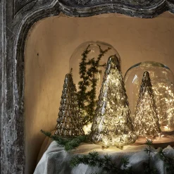 Sapin décoratif à poser en verre H23cm - vert