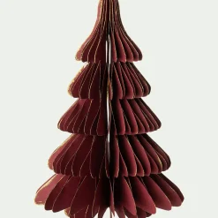 Sapin décoratif à poser en papier H30cm - rouge