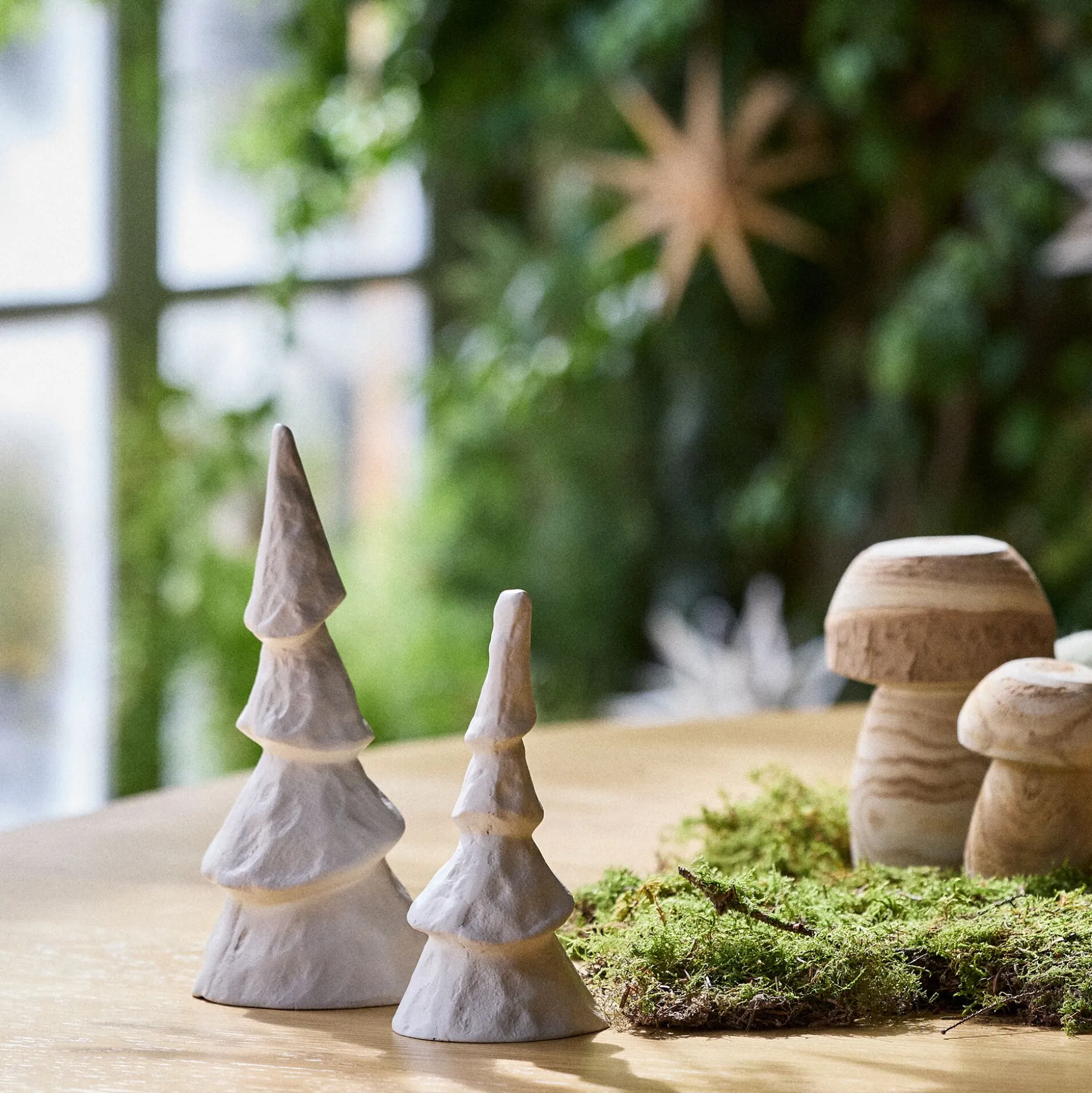 Sapin décoratif à poser en aluminium H18,5cm - blanc