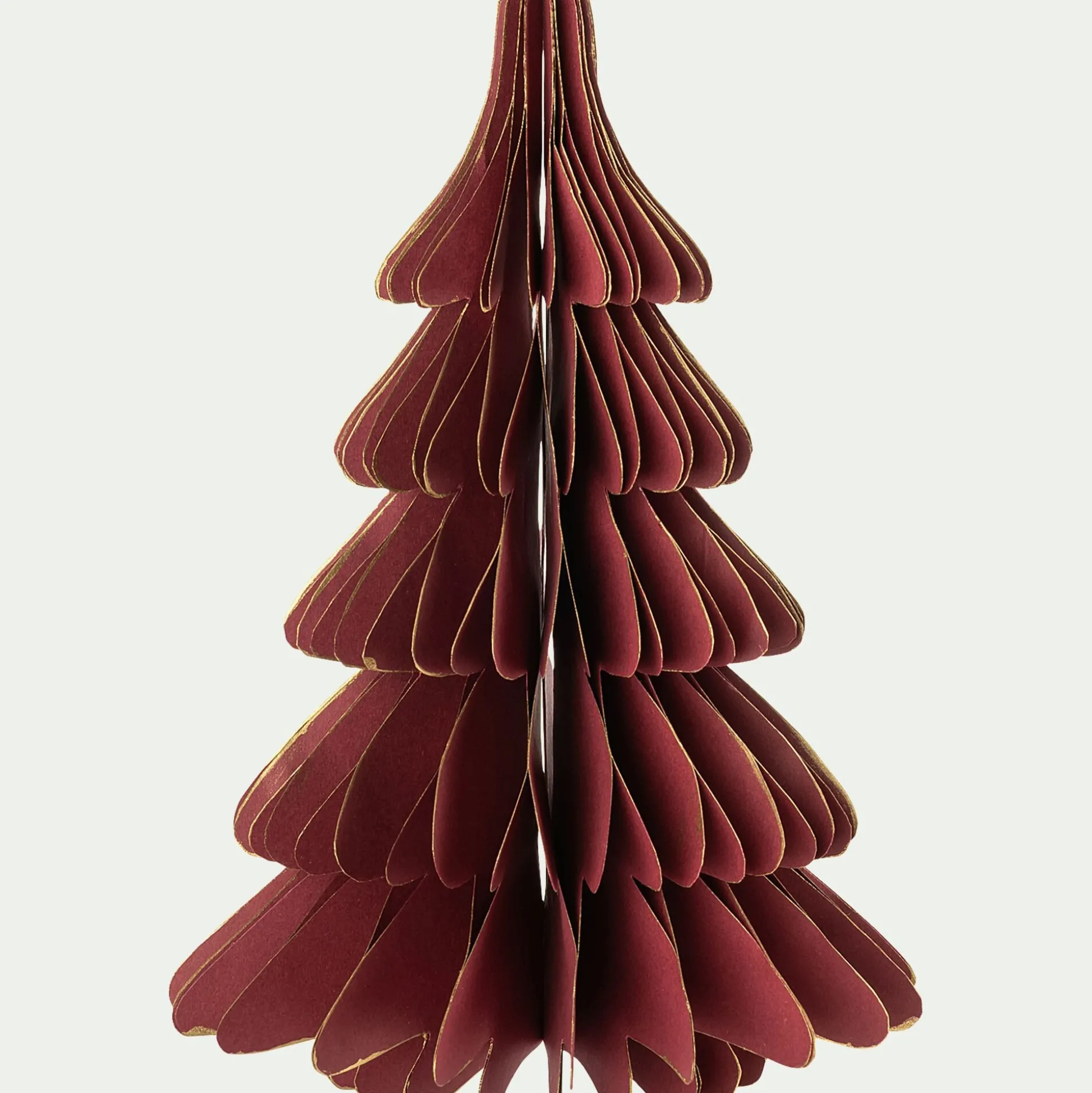 Sapin décoratif à poser en papier H25cm - rouge