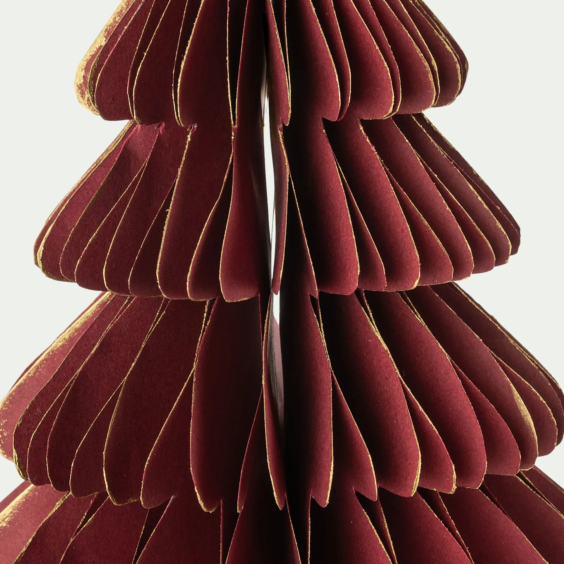 Sapin décoratif à poser en papier H25cm - rouge