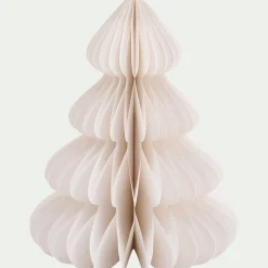 Sapin décoratif à poser en papier H60cm - blanc