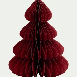 Sapin décoratif à poser en papier H60cm - rouge