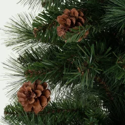 Sapin de Noël artificiel avec pommes de pin D78xH150cm - vert