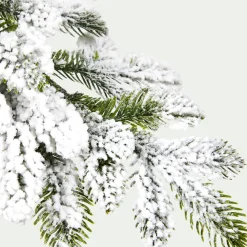 Sapin de Noël artificiel enneigé D60xH240cm - blanc