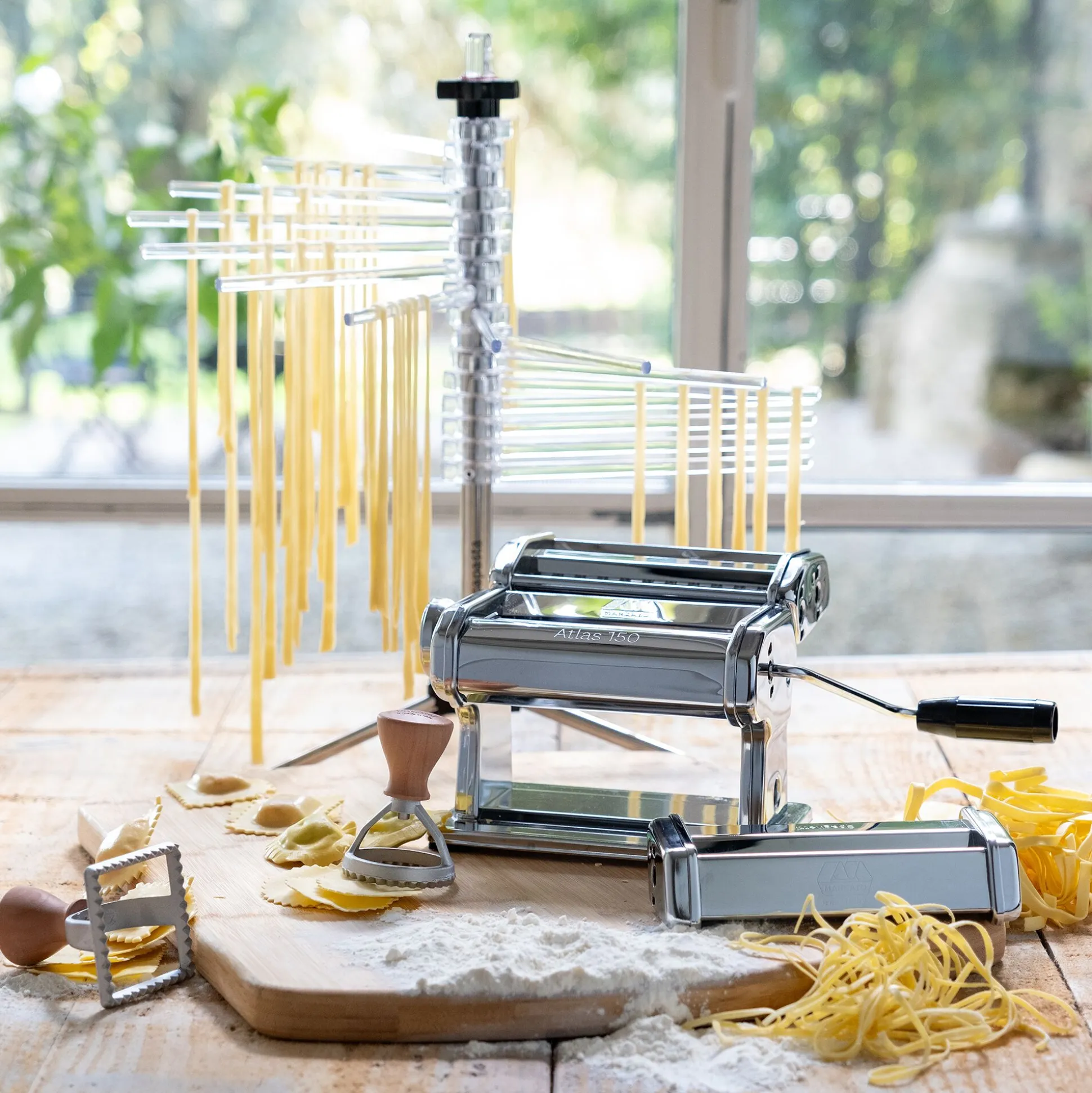 Séchoir à pâtes en aluminium anodisé - argenté