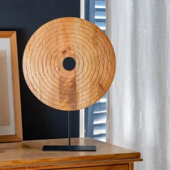 Sculpture décorative en manguier H50cm - naturel