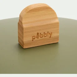 Seau à compost en métal et bambou 7L - vert