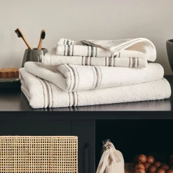 Serviette de toilette en coton 50x100cm - blanc ventoux